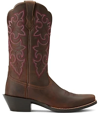 Ariat Women's Round Up Square Toe Leather Mid Calf Western Boots