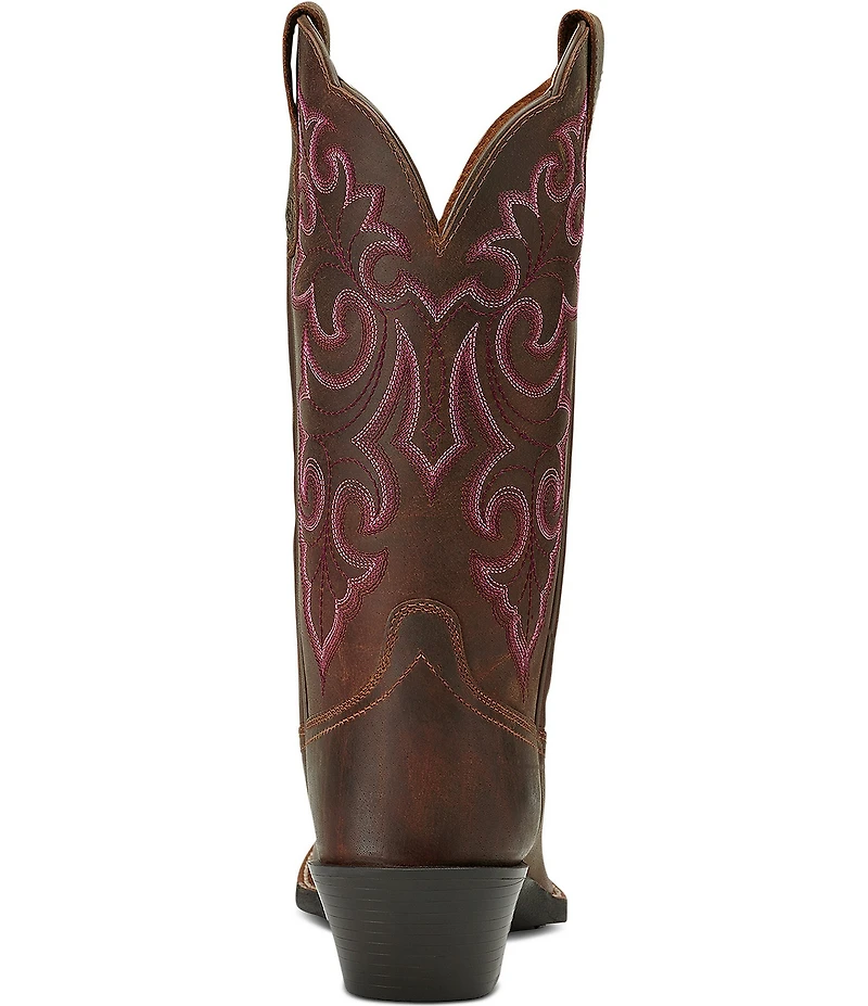 Ariat Women's Round Up Square Toe Leather Mid Calf Western Boots
