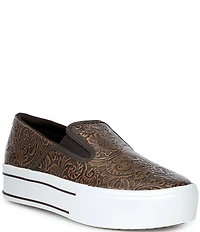 Ariat Women's Skylar Embossed Floral Platform Slip On Sneakers