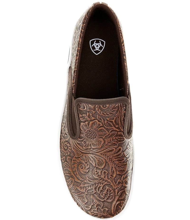 Ariat Women's Skylar Embossed Floral Platform Slip On Sneakers