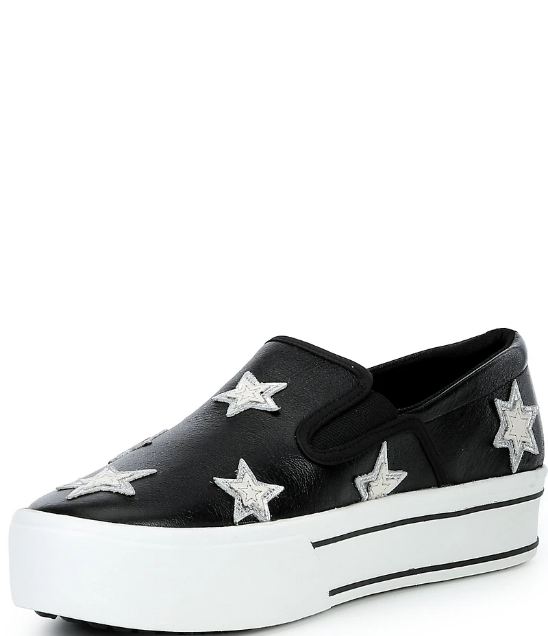 Ariat Women's Skylar Star Leather Slip On Platform Sneakers