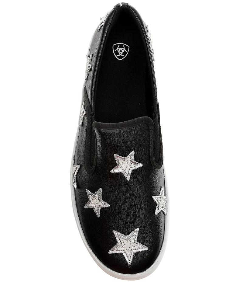 Ariat Women's Skylar Star Leather Slip On Platform Sneakers