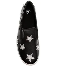 Ariat Women's Skylar Star Leather Slip On Platform Sneakers