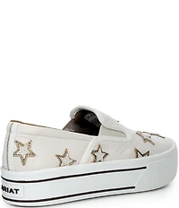 Ariat Women's Skylar Star Leather Slip On Platform Sneakers