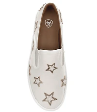 Ariat Women's Skylar Star Leather Slip On Platform Sneakers