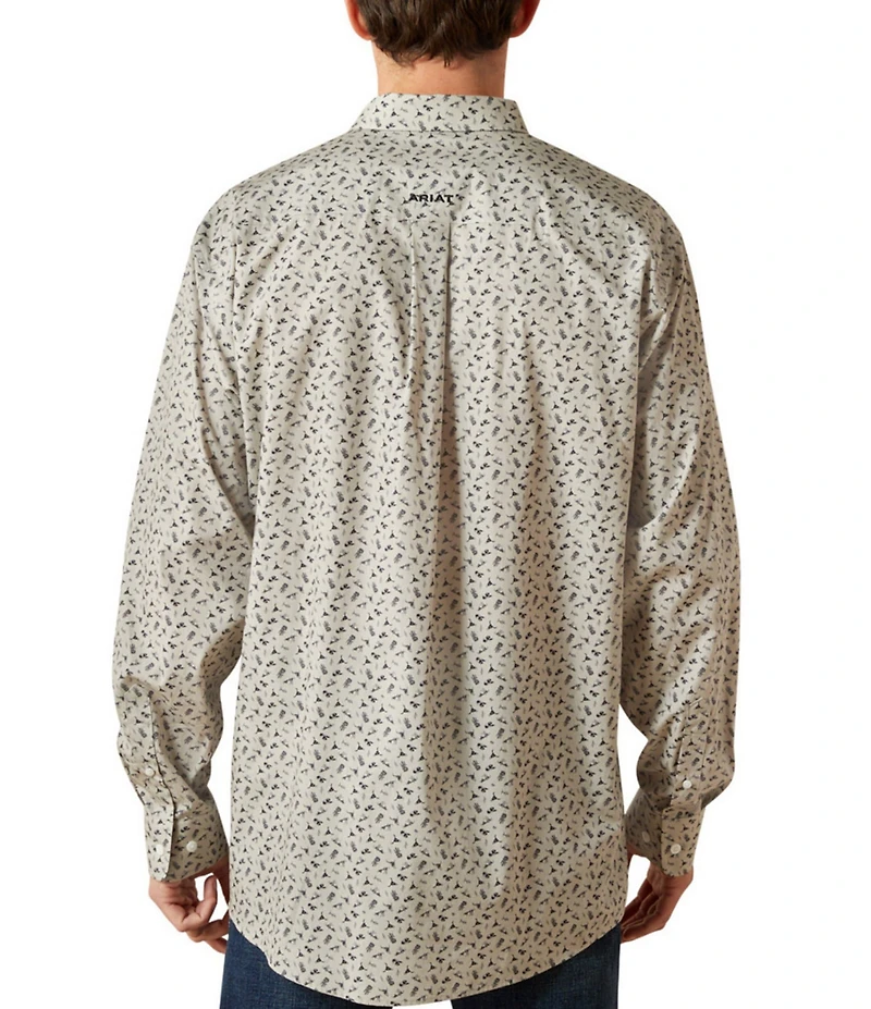 Ariat Wrinkle Free Charles Classic Fit Long Sleeve Printed Woven Shirt