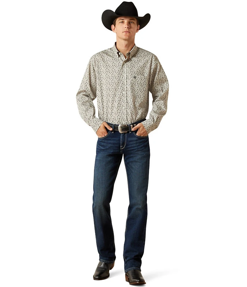 Ariat Wrinkle Free Charles Classic Fit Long Sleeve Printed Woven Shirt