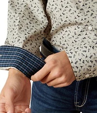 Ariat Wrinkle Free Charles Classic Fit Long Sleeve Printed Woven Shirt