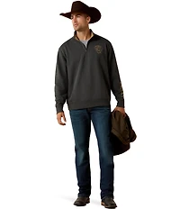 Ariat x PBR Embroidered Logo Quarter-Zip