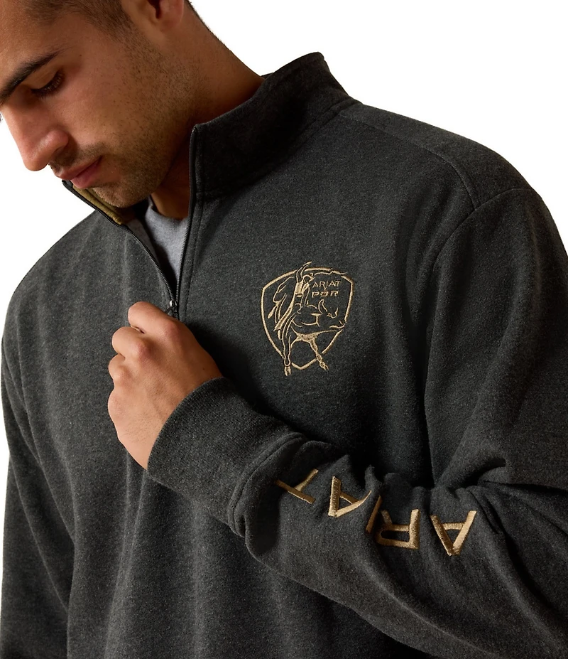 Ariat x PBR Embroidered Logo Quarter-Zip