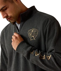 Ariat x PBR Embroidered Logo Quarter-Zip