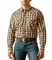 Ariat x Sendero Ethan Wrinkle Free Classic Fit Long Sleeve Plaid Woven Shirt
