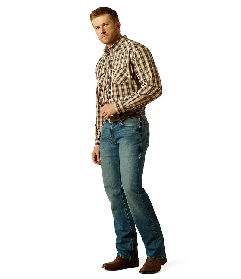 Ariat x Sendero Ethan Wrinkle Free Classic Fit Long Sleeve Plaid Woven Shirt