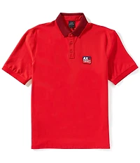 Armani Exchange 1991 Badge Logo Short Sleeve Polo Shirt