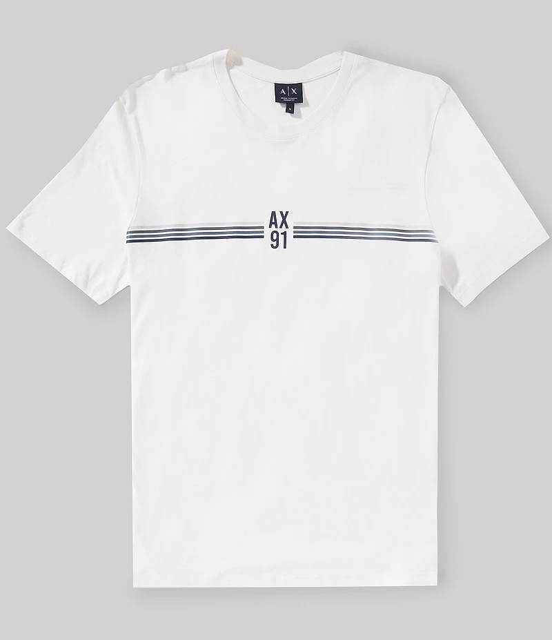 Armani Exchange 91 AX Chest Stripe Short Sleeve T-Shirt