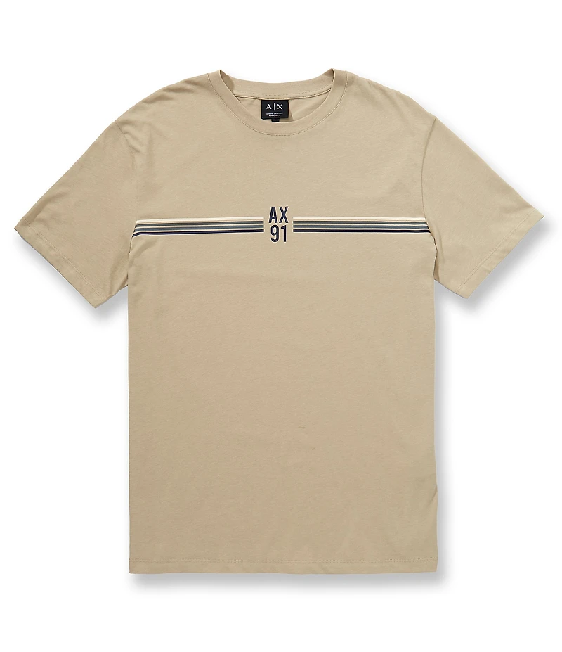 Armani Exchange 91 AX Chest Stripe Short Sleeve T-Shirt