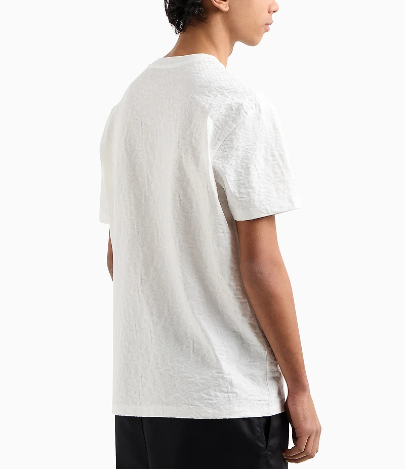 Armani Exchange Allover Jacquard Logo Short Sleeve T-Shirt