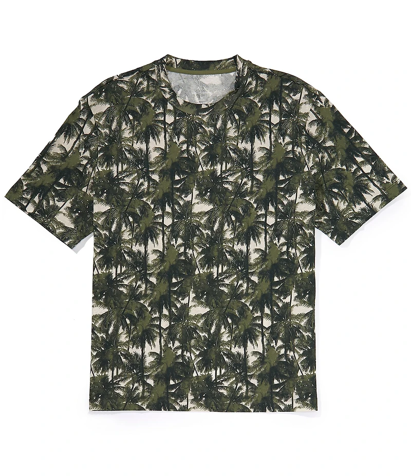 Armani Exchange Allover Palm Tree Print Short Sleeve T-Shirt