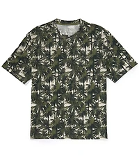 Armani Exchange Allover Palm Tree Print Short Sleeve T-Shirt