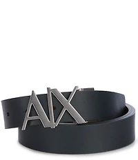 Armani Exchange AX Buckle 1.2#double; Reversible Leather Belt