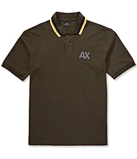 Armani Exchange AX Contrast Logo Short Sleeve Polo Shirt