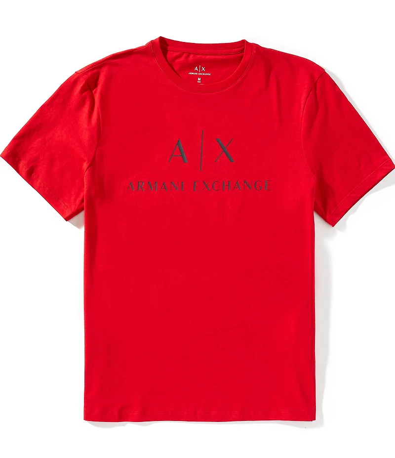 Armani Exchange Slim Fit AX Signature Logo Crew Neck Short Sleeve T-Shirt