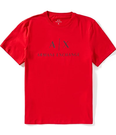 Armani Exchange Slim Fit AX Signature Logo Crew Neck Short Sleeve T-Shirt