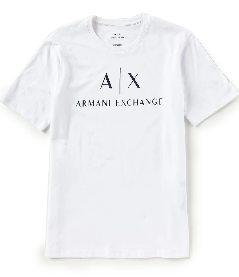 Armani Exchange Slim Fit AX Signature Logo Crew Neck Short Sleeve T-Shirt
