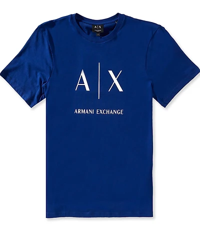 Armani Exchange Slim Fit AX Signature Logo Crew Neck Short Sleeve T-Shirt