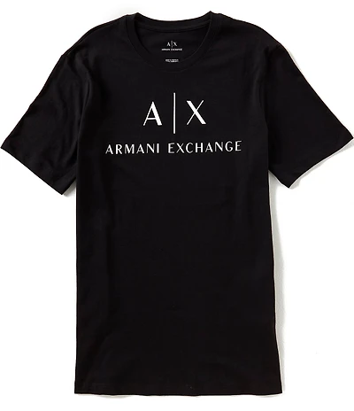 Armani Exchange Slim Fit AX Signature Logo Crew Neck Short Sleeve T-Shirt