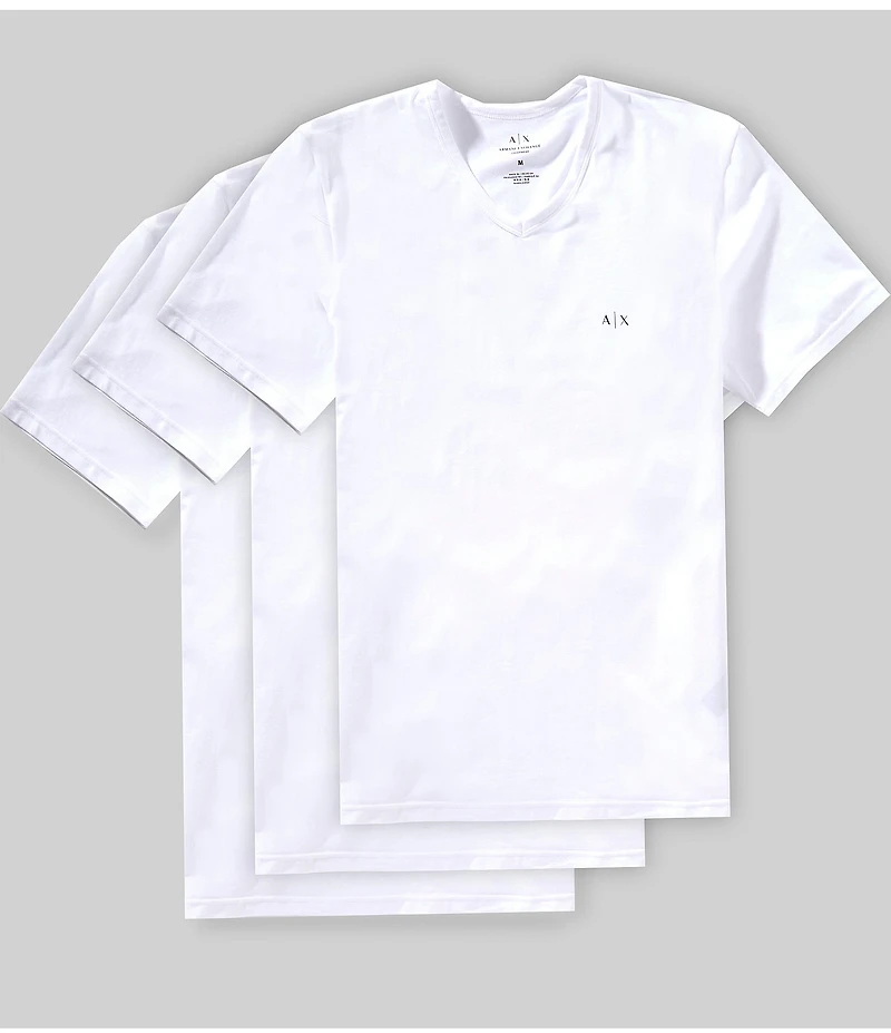 Armani Exchange AX Logo Crew Neck Undershirts 3-Pack