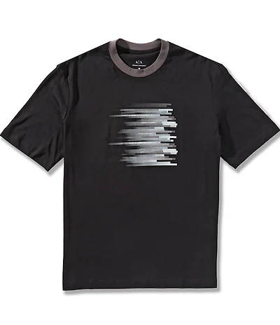 Armani Exchange Blurred Lines Graphic Short Sleeve T-Shirt
