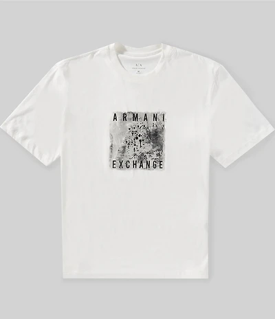 Armani Exchange Box Splatter Graphic Print Short Sleeve T-Shirt