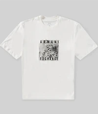 Armani Exchange Box Splatter Graphic Print Short Sleeve T-Shirt