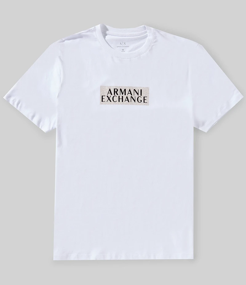 Armani Exchange Center Gold Logo Short Sleeve T-Shirt