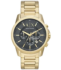 Armani Exchange Men's Chronograph Black Dial Stainless Steel Watch