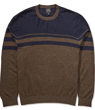 Armani Exchange Color Block Stripe Sweater