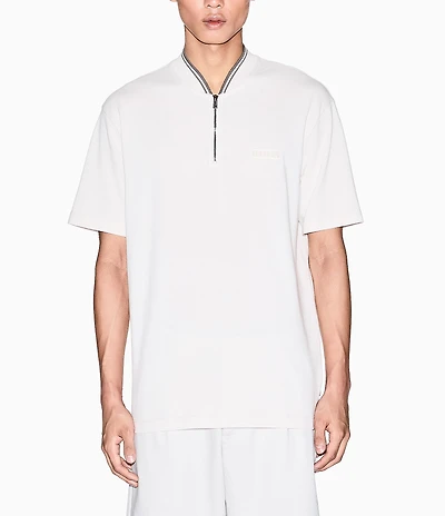 Armani Exchange Contrast Trim Short Sleeve Polo Shirt