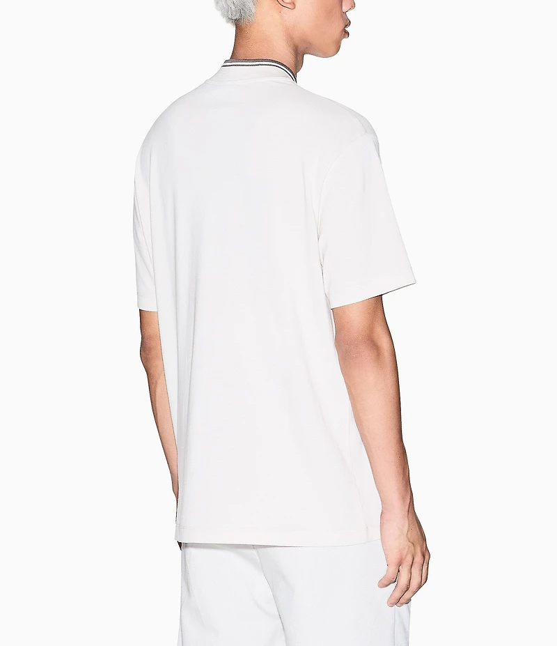 Armani Exchange Contrast Trim Short Sleeve Polo Shirt