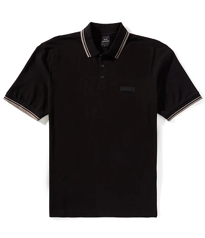 Armani Exchange Contrast Trim Short Sleeve Polo Shirt