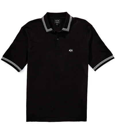 Armani Exchange Contrast Trim Short Sleeve Polo Shirt