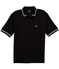 Armani Exchange Contrast Trim Short Sleeve Polo Shirt