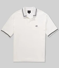 Armani Exchange Contrast Trim Short Sleeve Polo Shirt