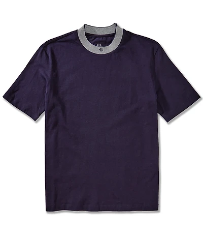 Armani Exchange Contrasting Collar Short Sleeve T-Shirt