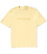Armani Exchange Cursive Chest Logo Short Sleeve T-Shirt