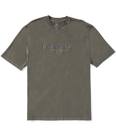 Armani Exchange Cursive Chest Logo Short Sleeve T-Shirt