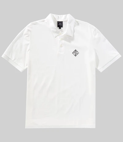 Armani Exchange Diamond Chest Logo Short Sleeve Polo Shirt