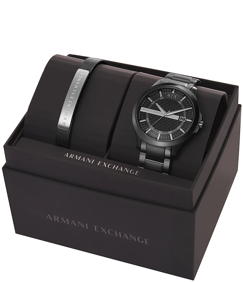 Armani Exchange Dress Watch Bracelet Gift Set