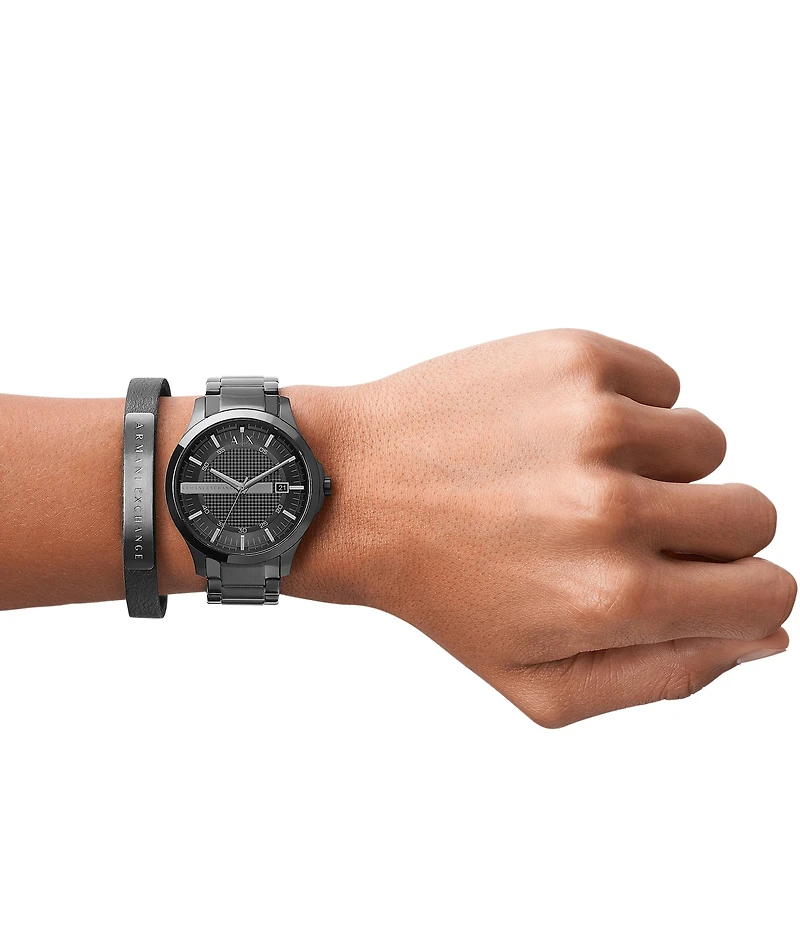 Armani Exchange Dress Watch Bracelet Gift Set