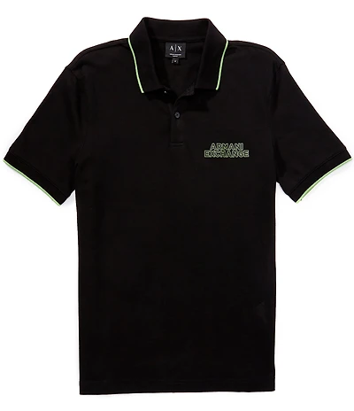 Armani Exchange Elevated Logo Short Sleeve Polo Shirt